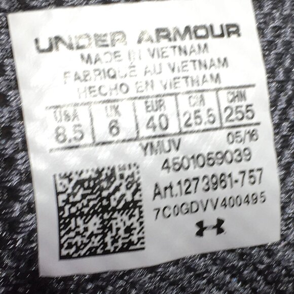 Under Armour Charged Bandit 2 Running Shoes Womens Size 8.5 Purple Gray 1273961 - Picture 9 of 10